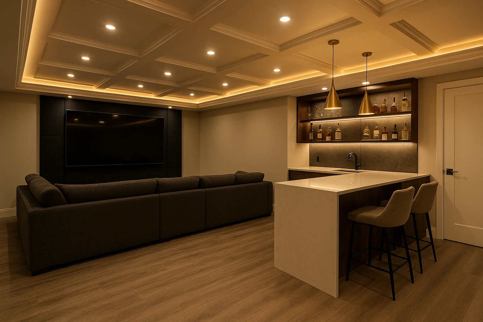 Contemporary Basement Suite — after renovation by JVR Complete